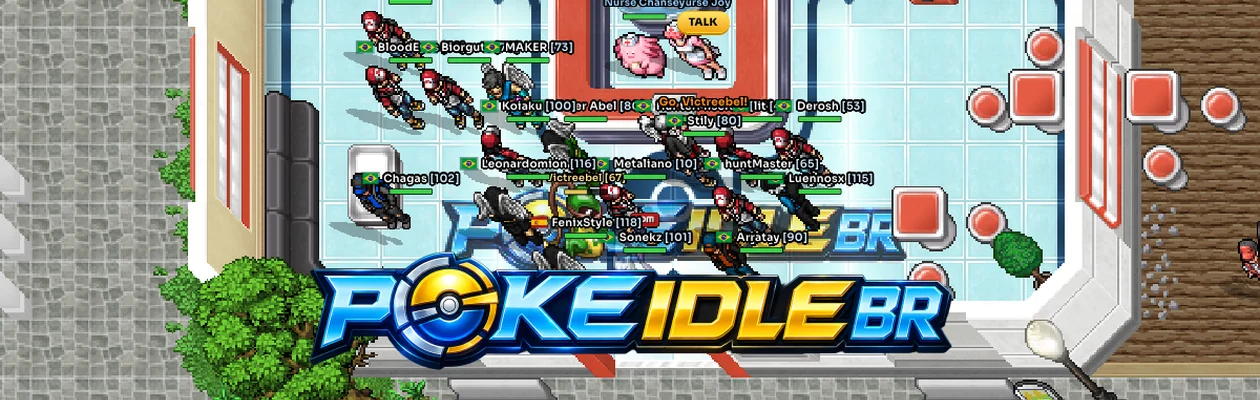 Banner de PokeIdle BR - Lançamento Oficial - 7 Dias de VIP Grátis!